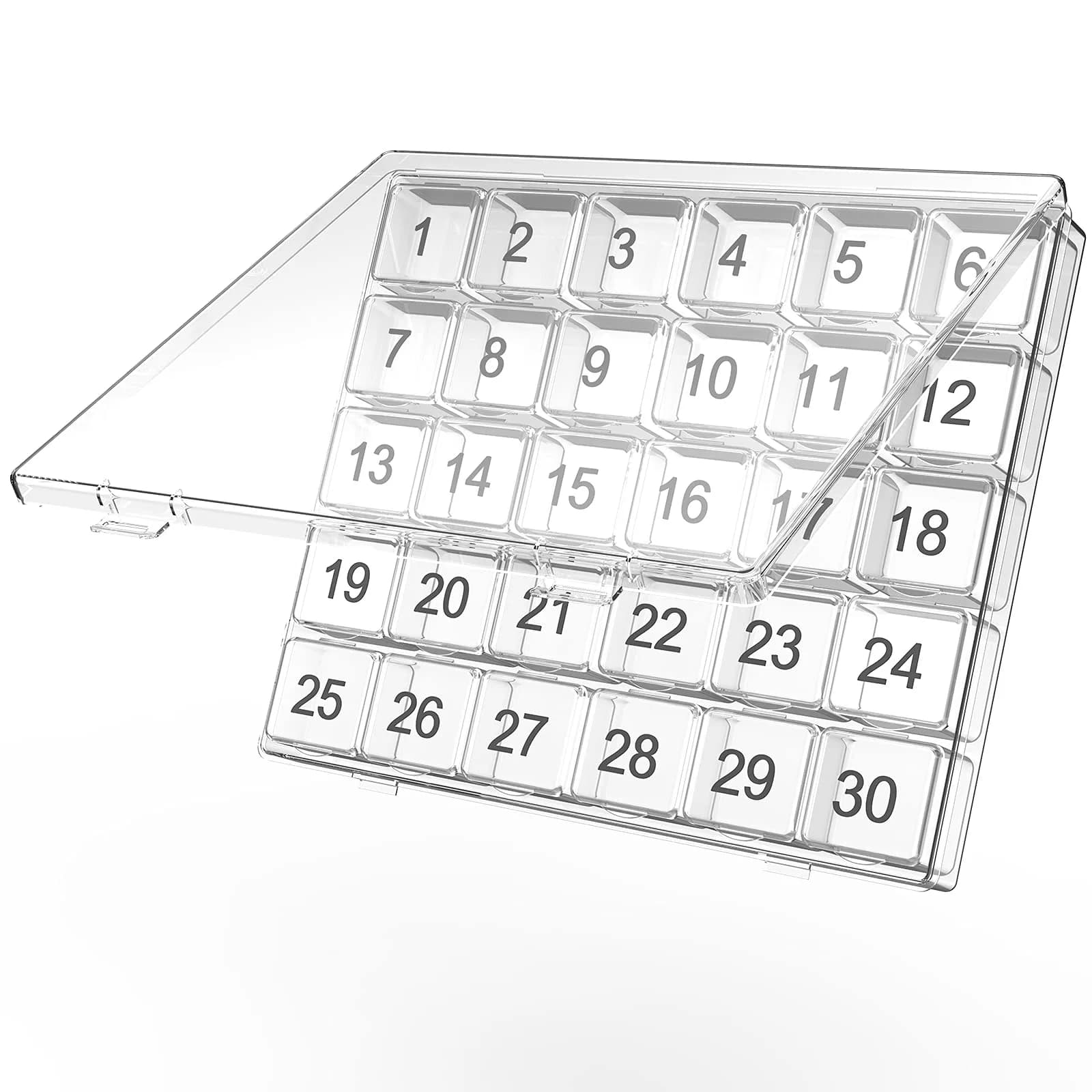 DOHIMGIO Monthly Pill Organizer 30 Day Pill Box with Portable Case | Easy Open Large Compartments - main product image