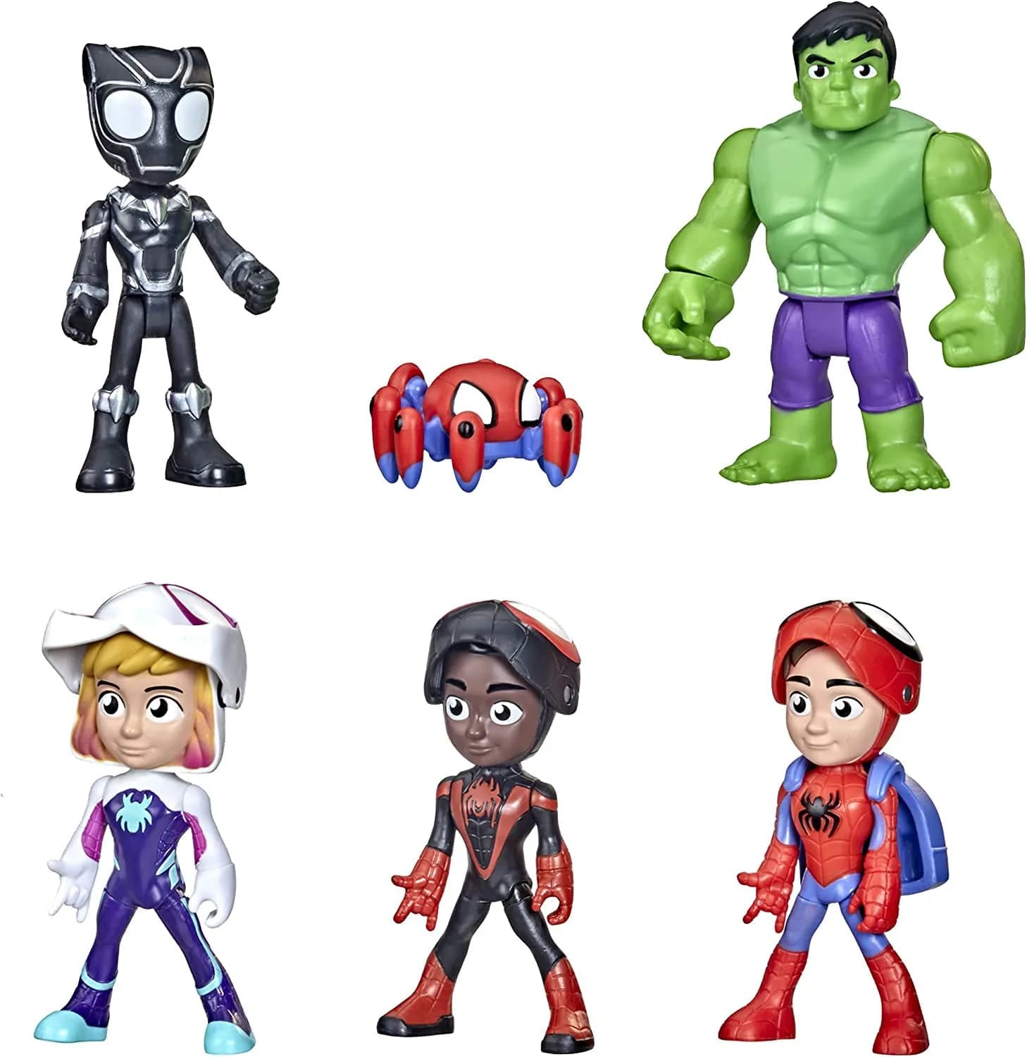 Hasbro Spidey and his Amazing Friends Marvel Hero Reveal Multipack 4-Inch | Kids 3+ Action Figures with Mask-Flip Feature