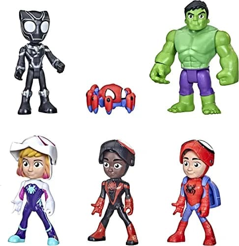 Hasbro Spidey and his Amazing Friends Marvel Hero Reveal Multipack 4-Inch | Kids 3+ Action Figures with Mask-Flip Feature thumbnail 1