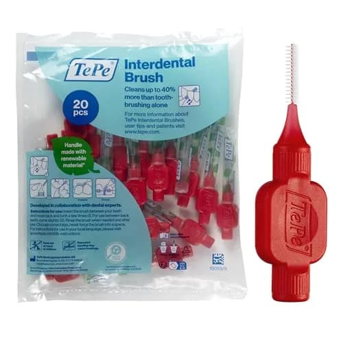 TePe Original Interdental Brushes Size 5 - 0.5mm | 20 Count Red Pack | Pack of 20 thumbnail 1