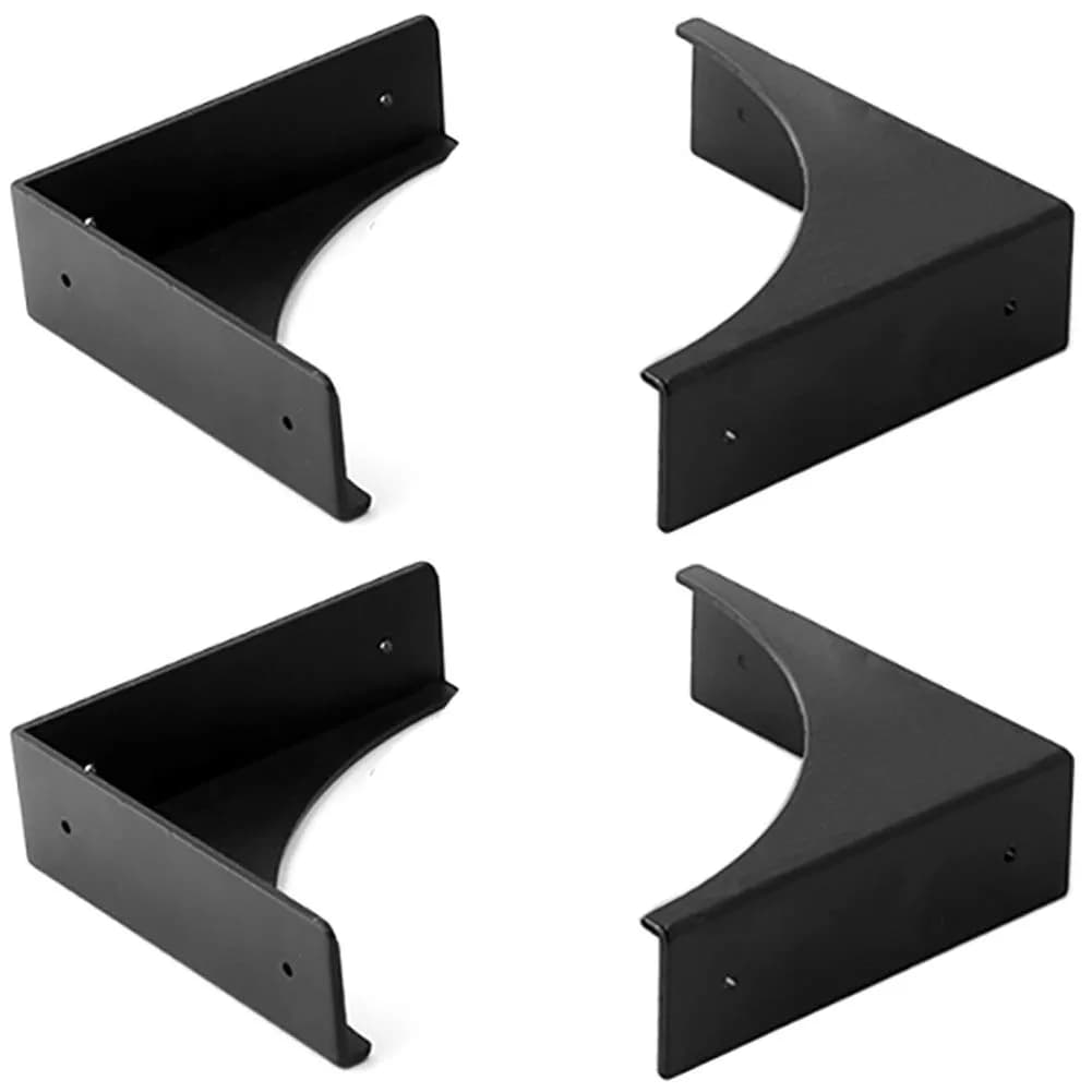 RFORPLY Black Metal Corner Protector 4 Pcs Antique Edge Safety Guard | Covers Damaged Corners — No Printing Black