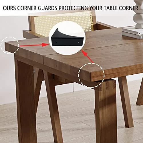 RFORPLY Antique Zinc Alloy Box Corner Protector Edge Safety Guard Cabinet Furniture Corner Bumpers (4-Pack, Black) thumbnail 5