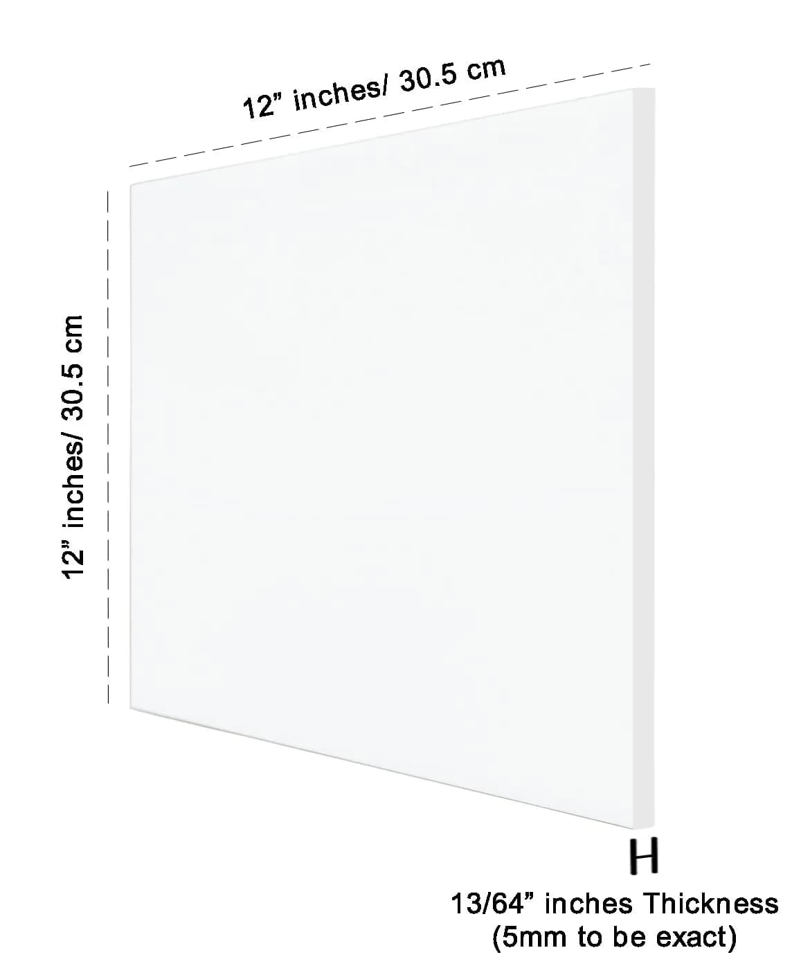Inkdotpot White Acrylic Sheet 5mm (0.197 in) | 4-Pack DIY Plastic Board for Laser Cutting & Signage - view 3