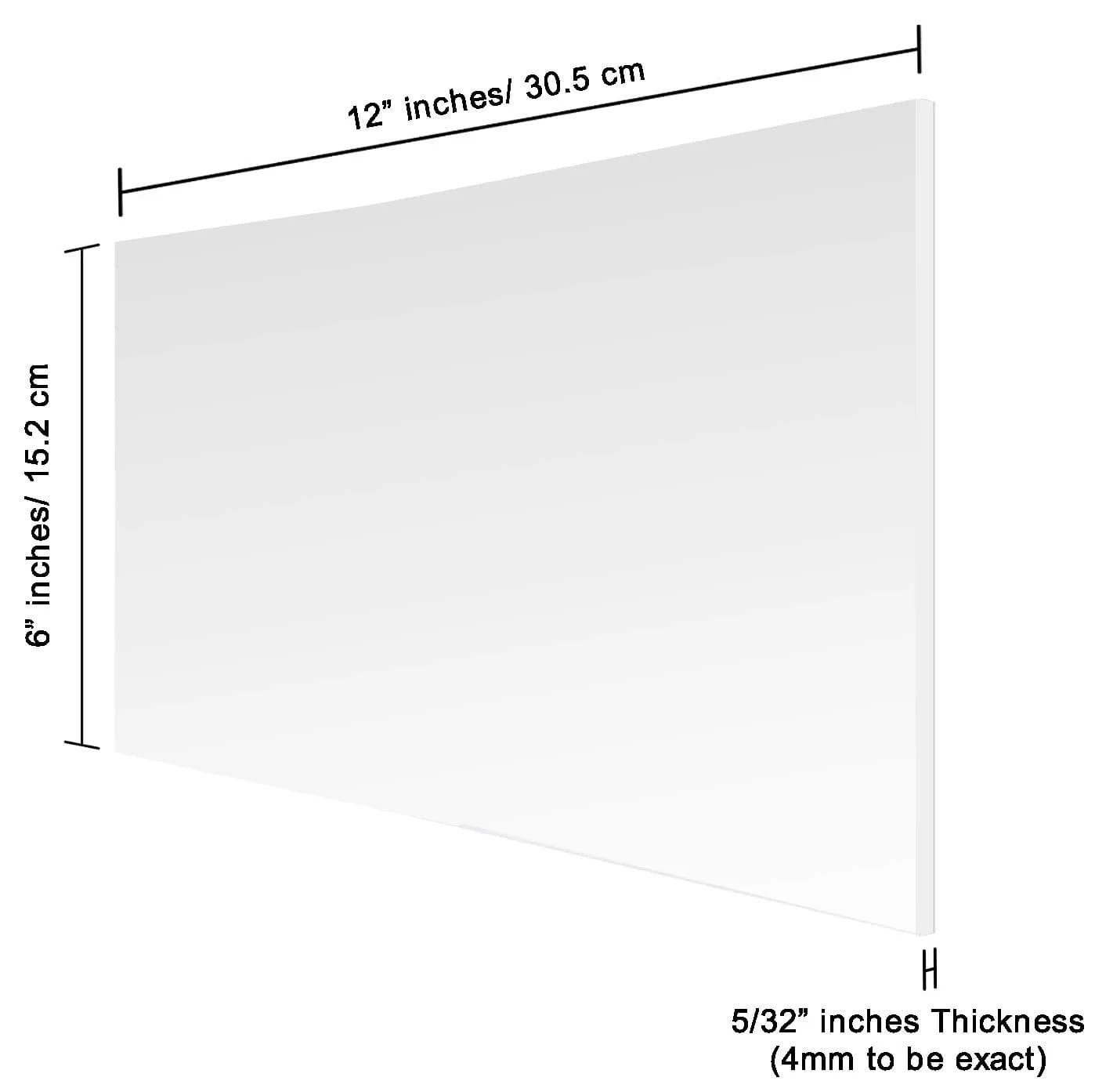 Inkdotpot White Acrylic Sheet 6mm (1/4 in) | DIY Project Plastic Board - view 8