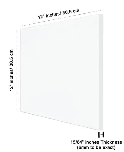 Inkdotpot White Acrylic Sheet 6mm (1/4 in) | DIY Project Plastic Board thumbnail 3