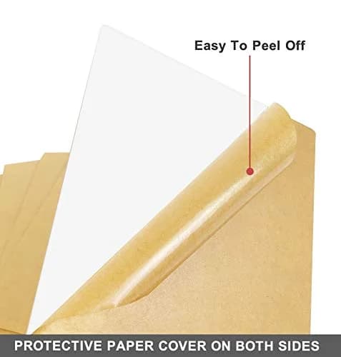 Inkdotpot White Acrylic Sheet 3mm (1/8") 2-Pack 30cm x 30cm | Transparent Cast Plastic Board for DIY Projects thumbnail 2