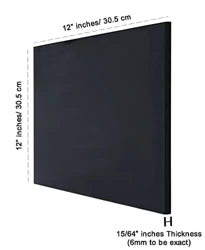 Inkdotpot Glossy Black Acrylic Sheet 6mm (0.23 inch) | 2-Pack 12"x12" Cast Plastic Board for DIY Projects thumbnail 3