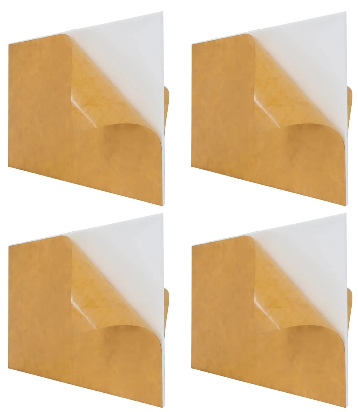 Inkdotpot White Acrylic Sheet 3mm (1/8") 12"x12" | Pack of 4 Cast Plastic Panels for DIY Projects - main product image