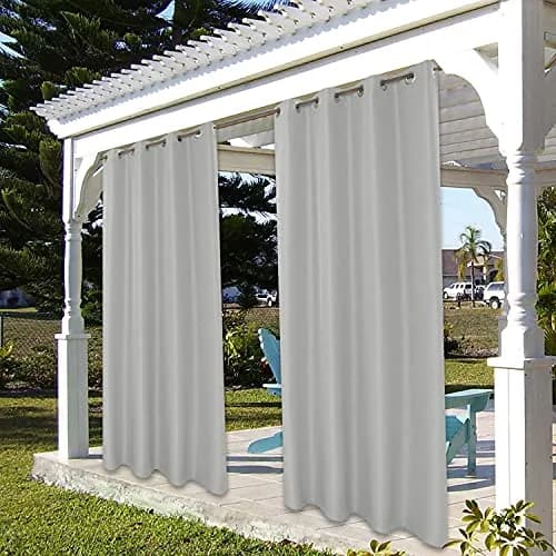BONZER Outdoor Curtains for Patio Waterproof Thick | Water-Resistant Privacy Panel 54"x84" thumbnail 7