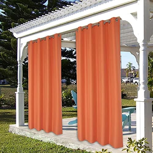 BONZER Waterproof Indoor/Outdoor Curtains for Patio Thick | Privacy & Rainproof Grommet Panel thumbnail 7