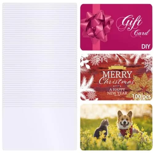Jolbndcv 100 Pcs Sublimation Metal Business Cards 3.4" x 2.1" | Double-Sided, Bright Colors thumbnail 1