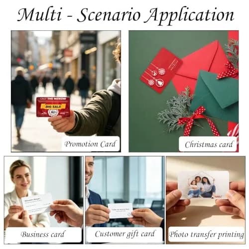 Jolbndcv 100 Pcs Sublimation Metal Business Cards 3.4" x 2.1" | Double-Sided, Bright Colors thumbnail 6