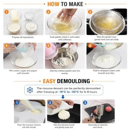 OCPO Kitchen Lemon Silicone Mold for Baking Mousse Cake, 15 Cavities | Food-Grade, Easy Release thumbnail 4