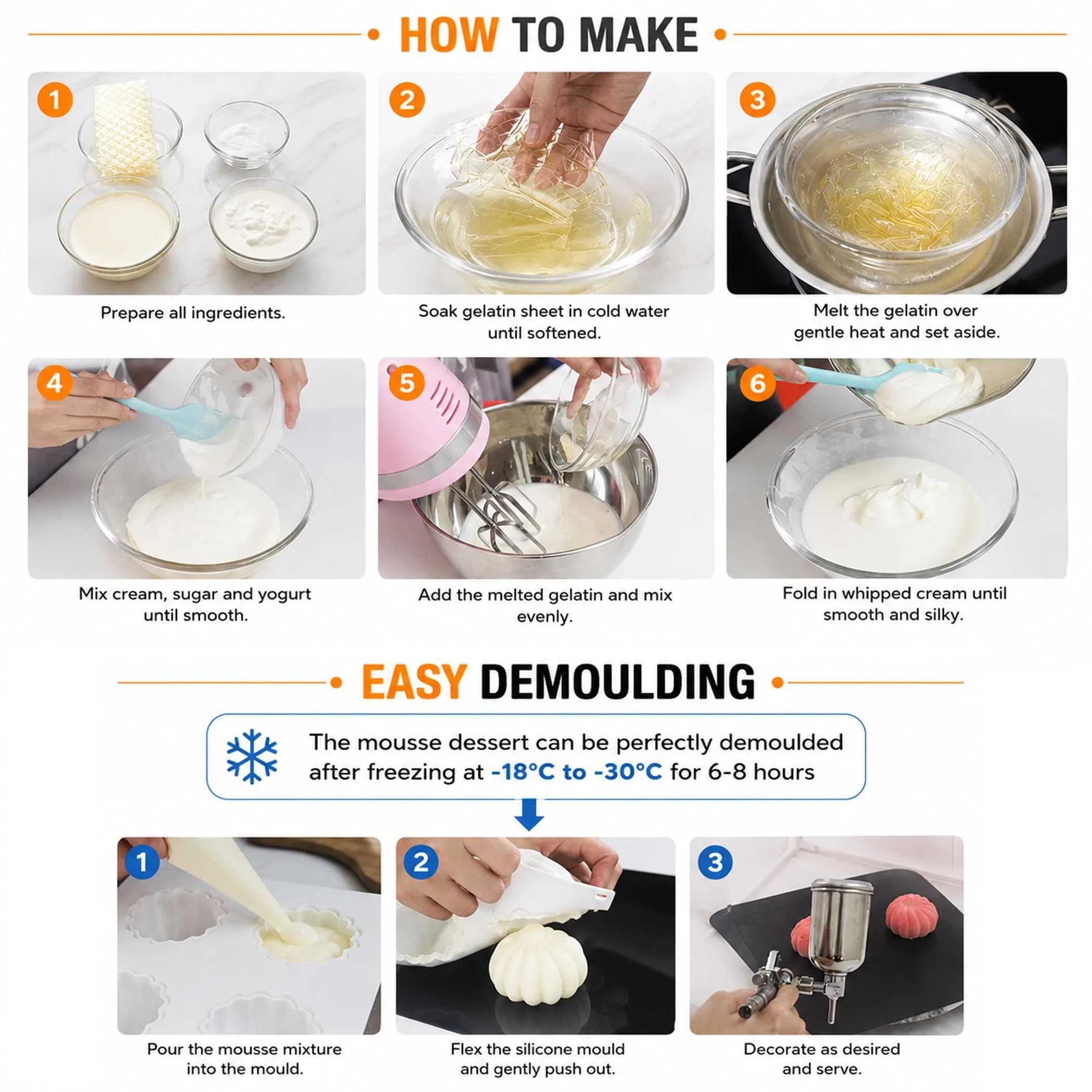 OCPO Kitchen Lemon Silicone Mold for Baking Mousse Cake, 15 Cavities | Food-Grade, Easy Release - view 4