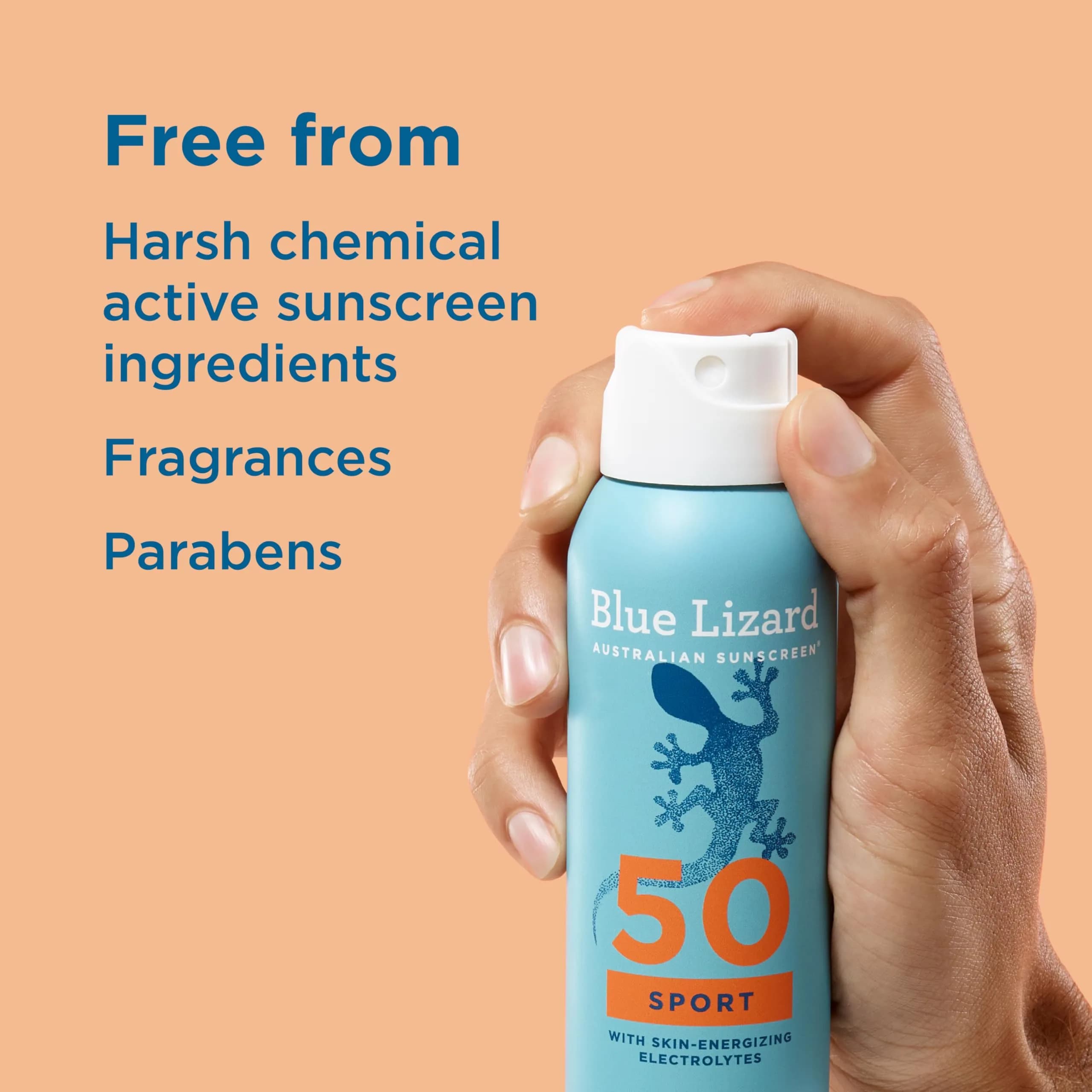 BLUE LIZARD Sport Mineral Sunscreen Spray SPF 50+ 150ml (5 fl oz) | Dermatologist-Recommended Broad-Spectrum UVA/UVB Protection - view 6
