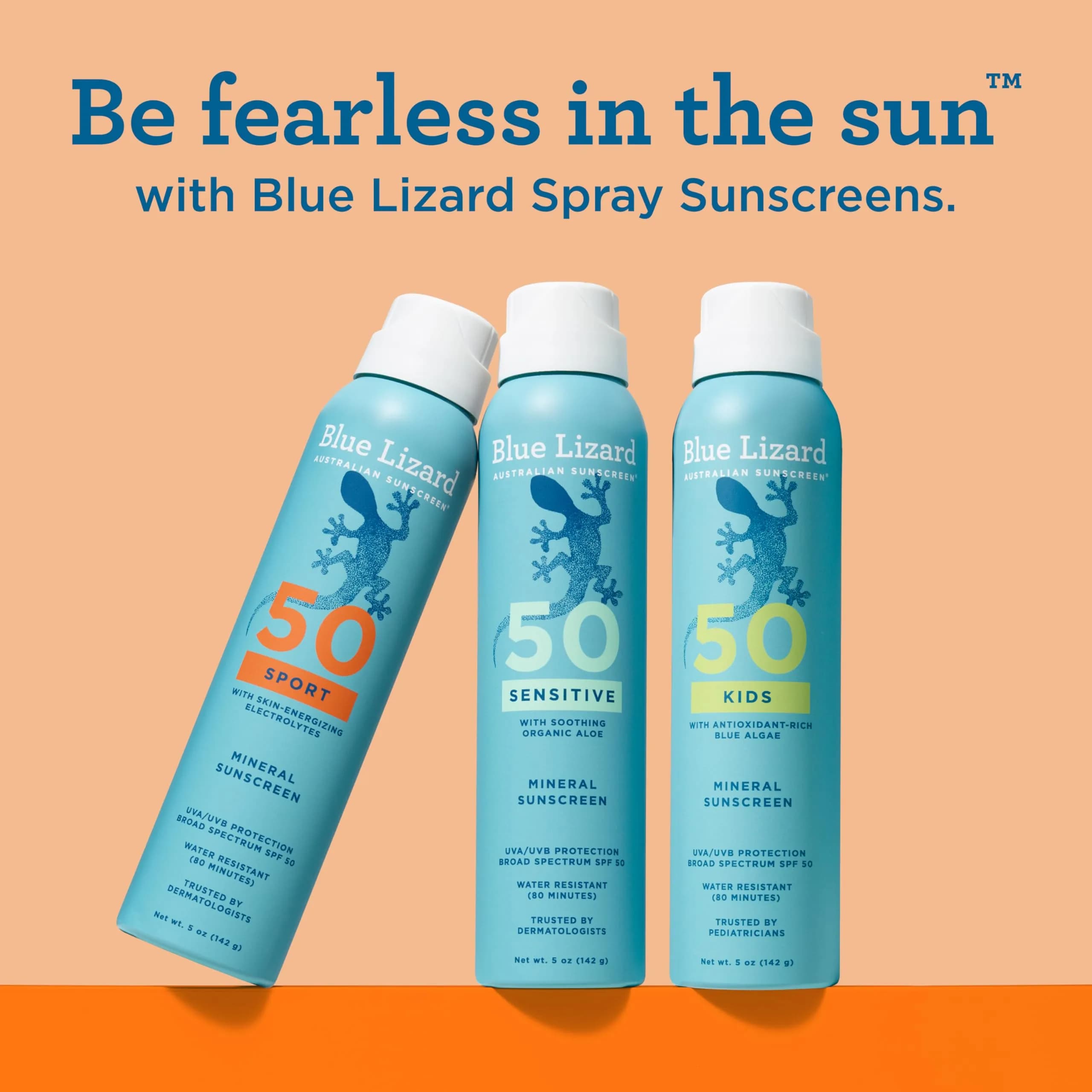 BLUE LIZARD Sport Mineral Sunscreen Spray SPF 50+ 150ml (5 fl oz) | Dermatologist-Recommended Broad-Spectrum UVA/UVB Protection - view 8
