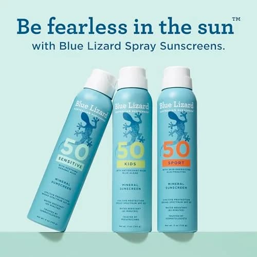Blue Lizard Sensitive Mineral SPF 50 Spray 148ml (5 Fl Oz) | Dermatologist-Trusted Broad-Spectrum Protection thumbnail 8