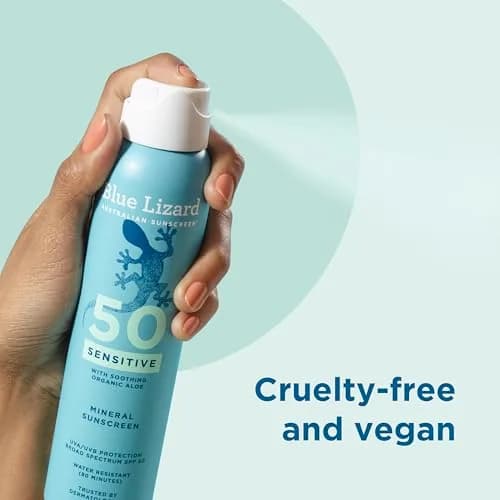 Blue Lizard Sensitive Mineral SPF 50 Spray 148ml (5 Fl Oz) | Dermatologist-Trusted Broad-Spectrum Protection thumbnail 3