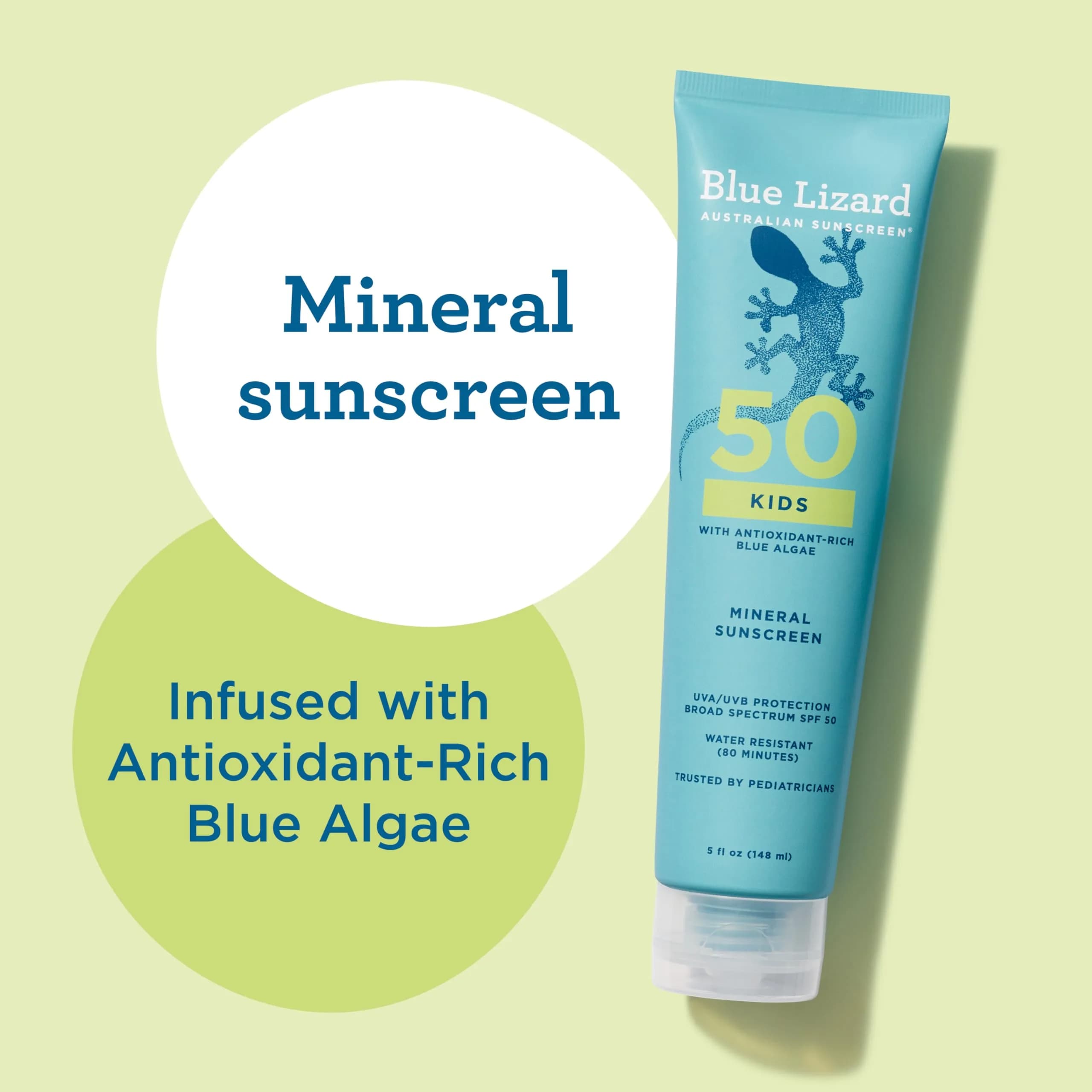 Blue Lizard Kids Mineral SPF 50 Sunscreen Lotion, 5 oz Tube | Gentle UV Protection for Sensitive Skin - view 4