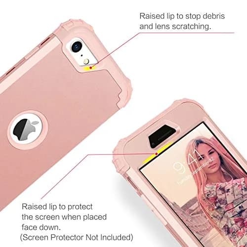 BENTOBEN Heavy Duty Cellular Phone Case for iPhone SE 2020 & 2022 | Shockproof 3-in-1 Rugged Drop Protection thumbnail 4