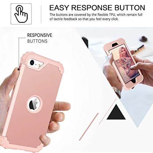 BENTOBEN Heavy Duty Cellular Phone Case for iPhone SE 2020 & 2022 | Shockproof 3-in-1 Rugged Drop Protection thumbnail 5