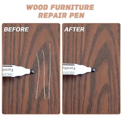 SEISSO Furniture Repair Kit, 12 Colors Wood Fillers with Markers Wax Sticks | Easy Scratch & Crack Fix thumbnail 5
