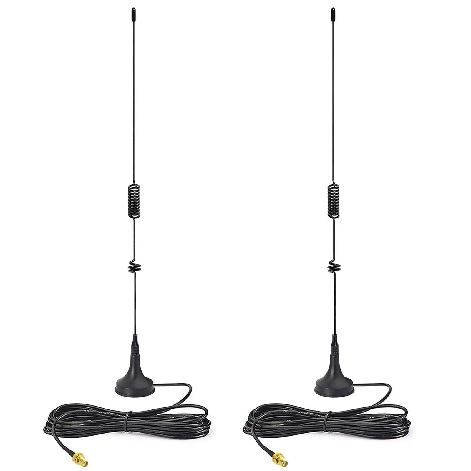 LUITON 2-Pack 16.5 Inch Dual Band Ham Radio Antenna VHF UHF 136-174MHz 400-470MHz Magnetic Base SMA Female