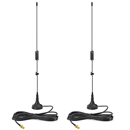 LUITON 2-Pack 16.5 Inch Dual Band Ham Radio Antenna VHF UHF 136-174MHz 400-470MHz Magnetic Base SMA Female thumbnail 1