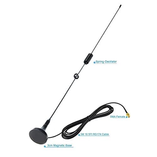 LUITON 2-Pack 16.5 Inch Dual Band Ham Radio Antenna VHF UHF 136-174MHz 400-470MHz Magnetic Base SMA Female thumbnail 3