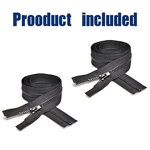 Sawoake 2PCS #5 27 Inch Separating Jacket Zippers for Sewing Coats Jacket Black Molded Plastic Zippers Bulk Tailor DIY Sewing Tools for Garment/Bags/Home Textile | 27 inch, Separating, Plastic thumbnail 5