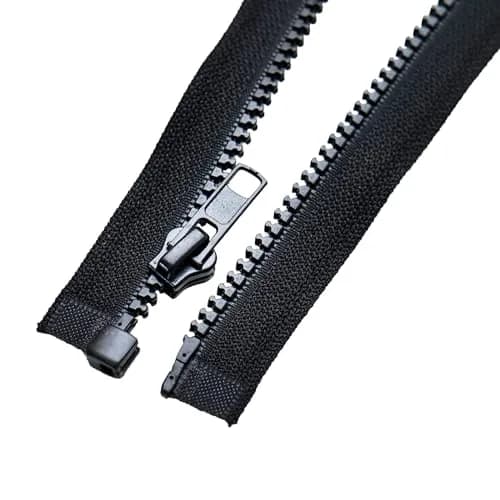 Sawoake Zipper #5 30 Inch Separating Jacket Zippers | Durable Plastic, Black, Bulk Pack thumbnail 2