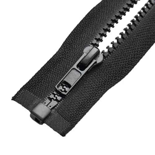 Sawoake Zipper #5 30 Inch Separating Jacket Zippers | Durable Plastic, Black, Bulk Pack thumbnail 3