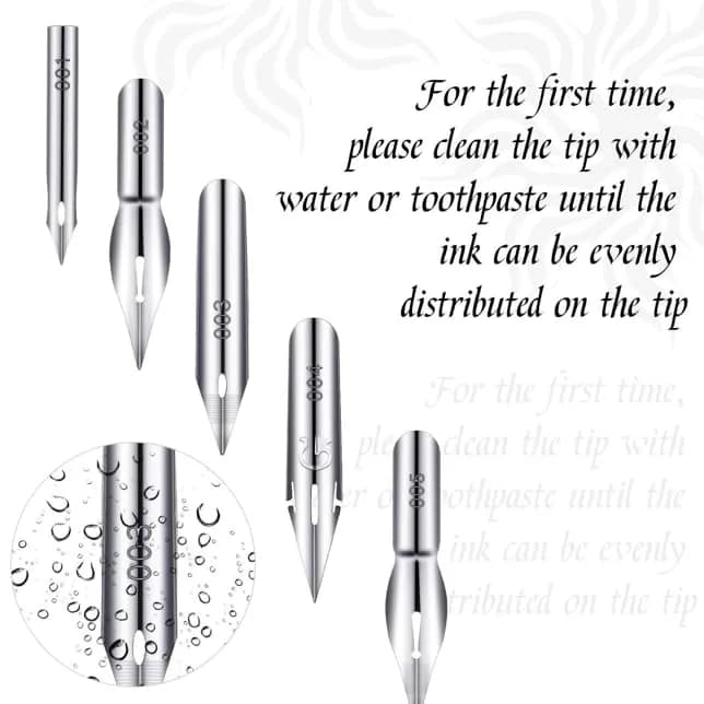 OIXXAF 11-Piece Comic Pen Nib Set with Wooden Holder | Drawing & Calligraphy Essentials - view 4