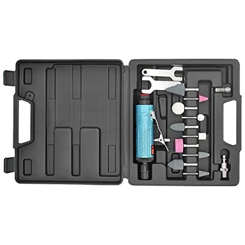BOWD Air Die Grinder Kit with 1/4 and 1/8 inch Collets, Pneumatic Tool 25000 RPM | Lightweight Aluminum Body thumbnail 5