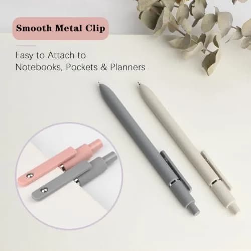 FIOVER Gel Pens 5pcs 0.5mm Quick Dry Black Ink Fine Point Pens | Smooth Writing for Students & Office thumbnail 6