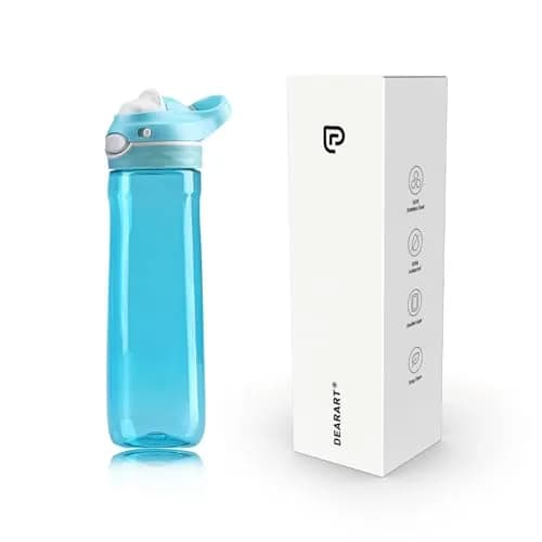 DEARART 750ml (25.4oz) Sky Blue Water Bottle | Leakproof AUTOSEAL Flip Top for School, Gym, Travel thumbnail 1
