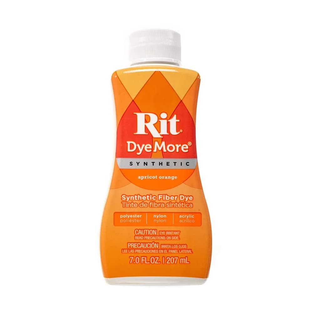 Craft County Rit DyeMore Synthetic Liquid Fiber Dye 7 Oz. Apricot Orange | Vibrant, Eco-Friendly, Suitable for Polyester & Acrylic — Apricot Orange
