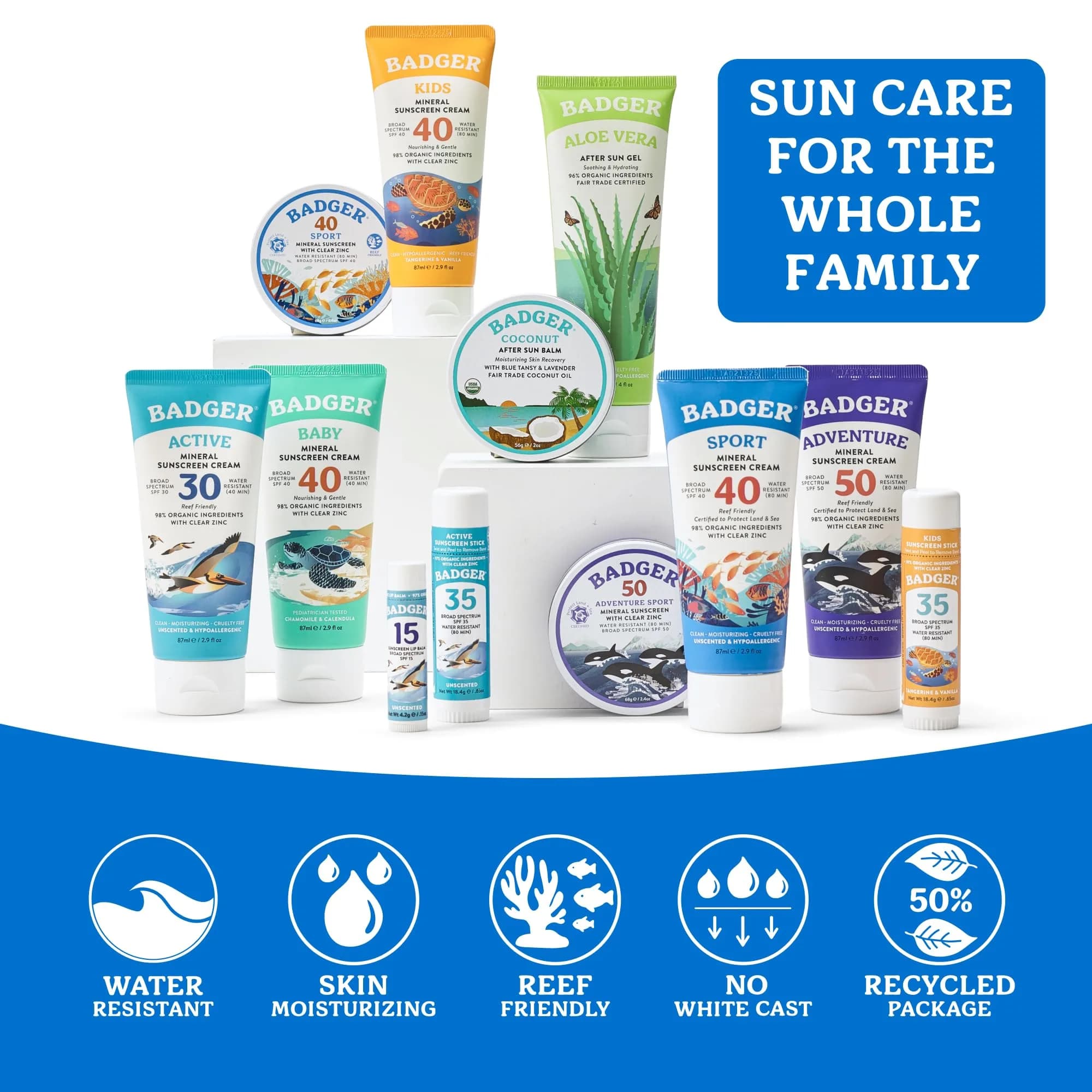 Badger Sport Mineral Sunscreen SPF 40, 2.9 oz | Non-Nano Zinc Oxide Protection for Sports & Adventures - view 6