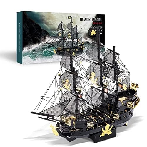 Piececool Black Pearl Pirate Ship 3D Metal Puzzle Model Kit 307 Pieces | Challenging DIY Craft for Adults & Teens thumbnail 1