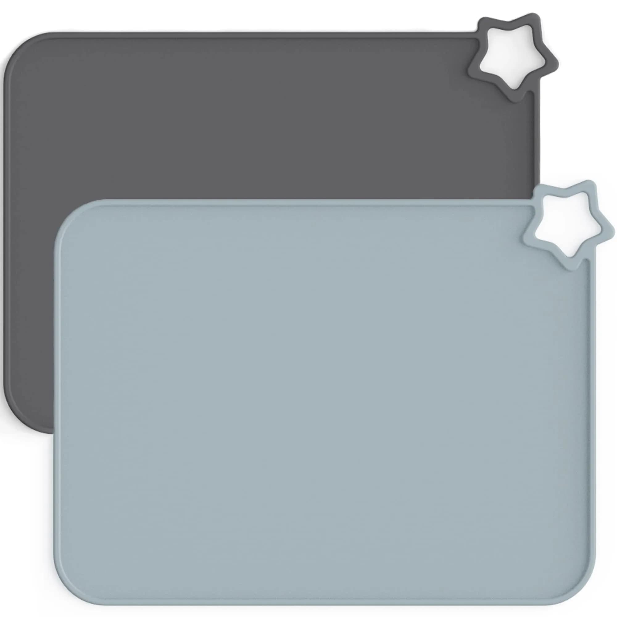 Moonkie Silicone Placemats for Baby & Kid, 2 Packs, 40cm x 30cm (15.7" x 11.7") | Stain-Proof, Non-Slip Toddler Food Mats - main product image