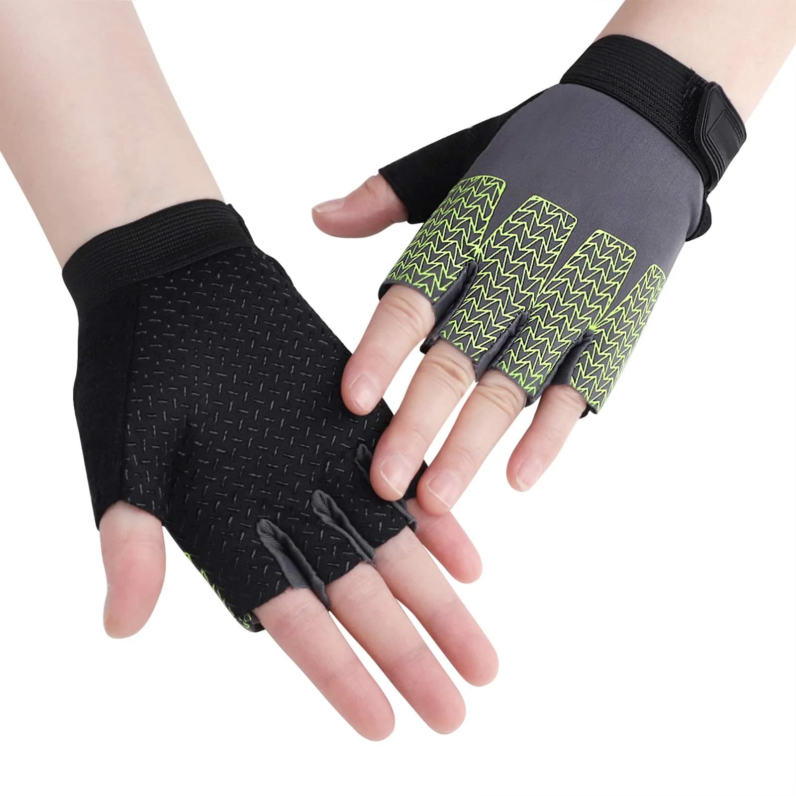 GREUS Kids Half Finger Cycling Gloves Breathable Shockproof UV Protection | Unisex 6-10Y