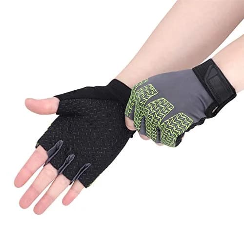 GREUS Kids Half Finger Cycling Gloves Breathable Shockproof UV Protection | Unisex 6-10Y thumbnail 2