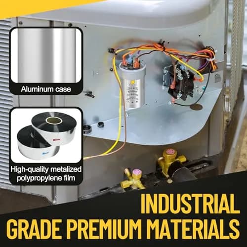 HVAC YELLOW HAT 40 uF 40 MFD ±5% 370V/440V Round Motor Run Capacitor | 5.58cm (1.97") Dia x 11.98cm (3.94") H thumbnail 5
