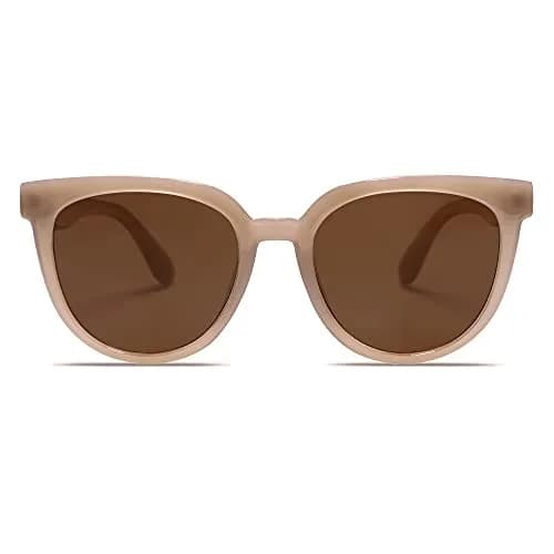 SOJOS Trendy Cat Eye Round Polarized Sunglasses for Women SJ2175 | 53mm (2.09in) Lens Width thumbnail 1