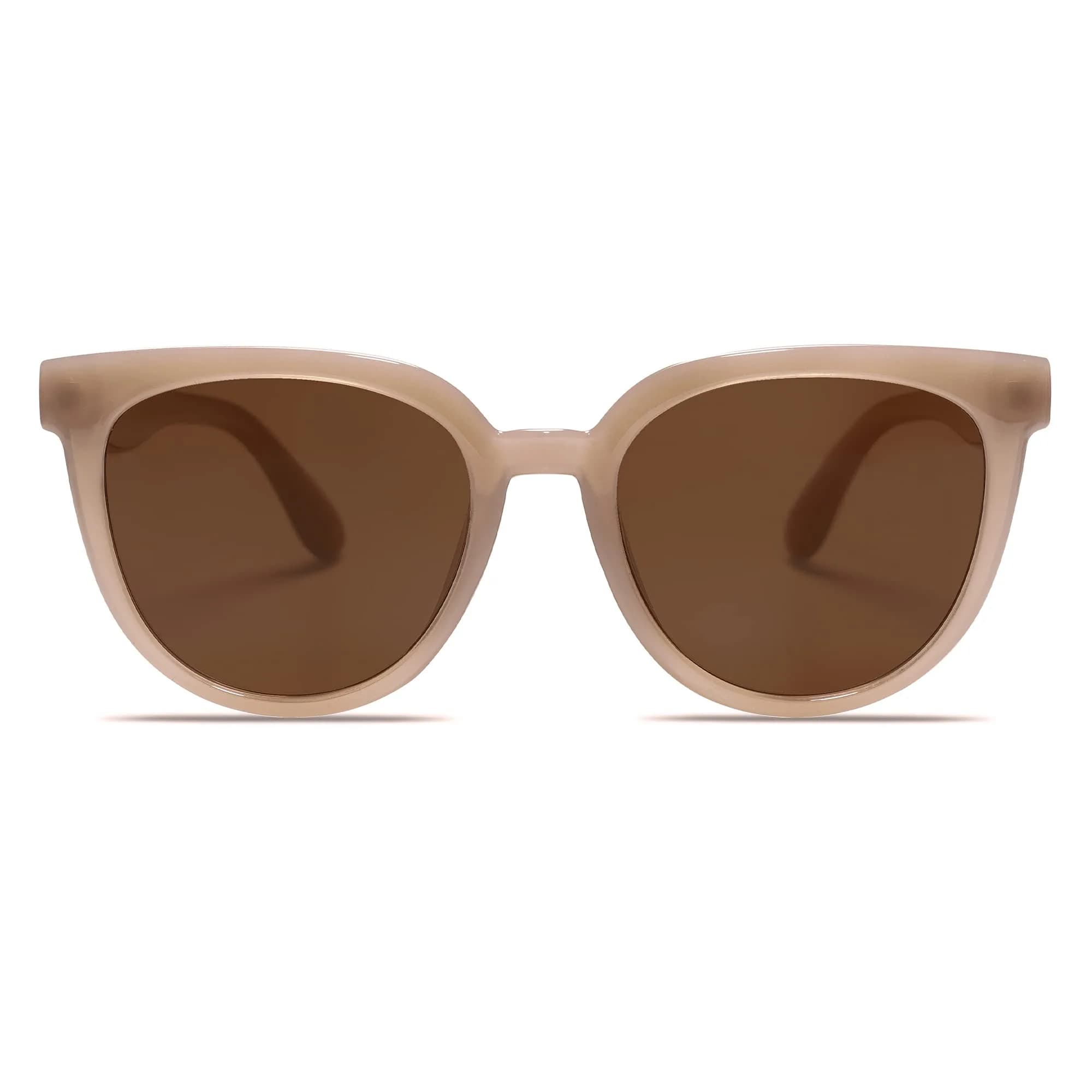 SOJOS Trendy Cat Eye Round Polarized Sunglasses for Women SJ2175 | 53mm (2.09in) Lens Width