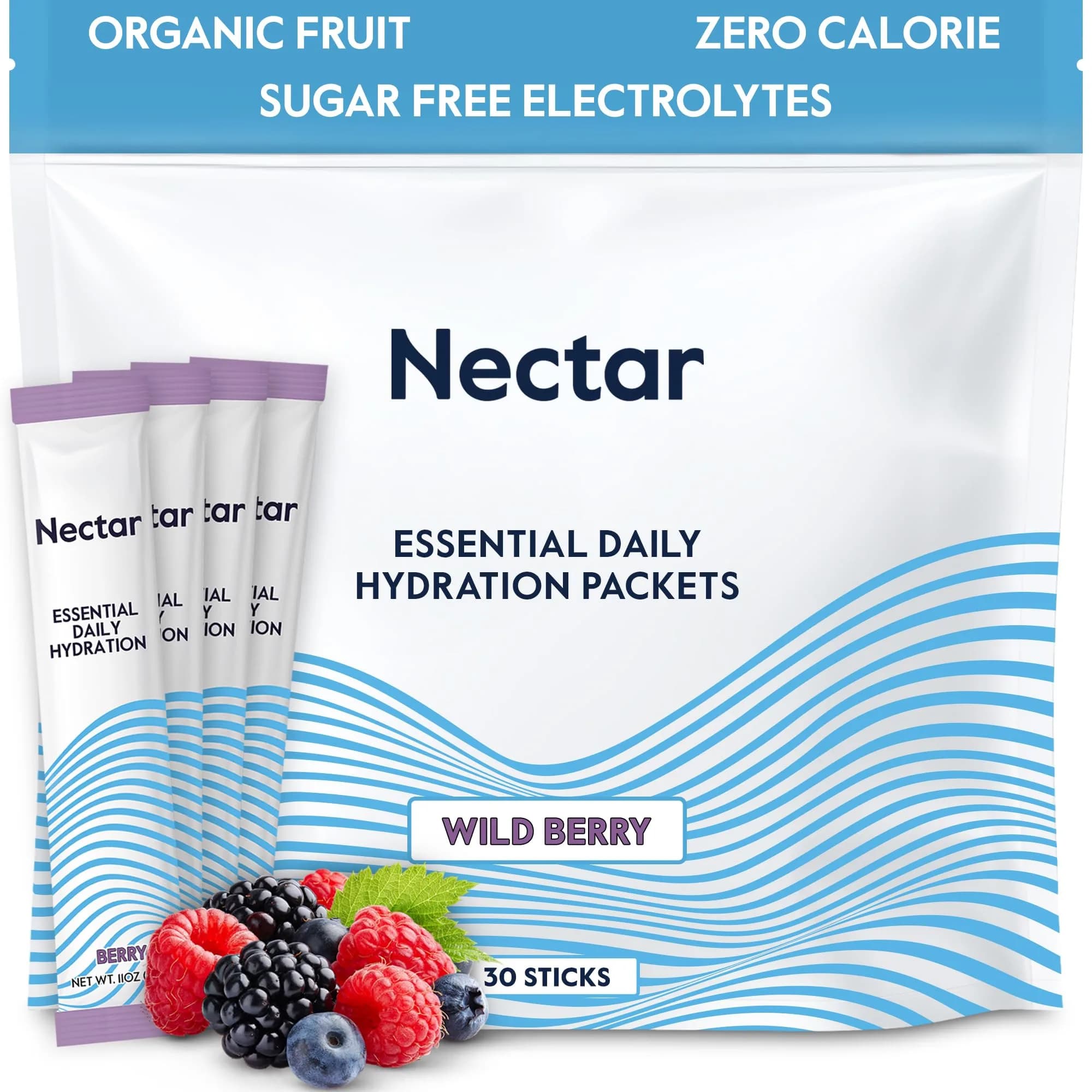 Nectar Hydration Packets Berry 30 Pack | Doctor-Formulated Electrolyte Powder for Rapid Hydration - main product image