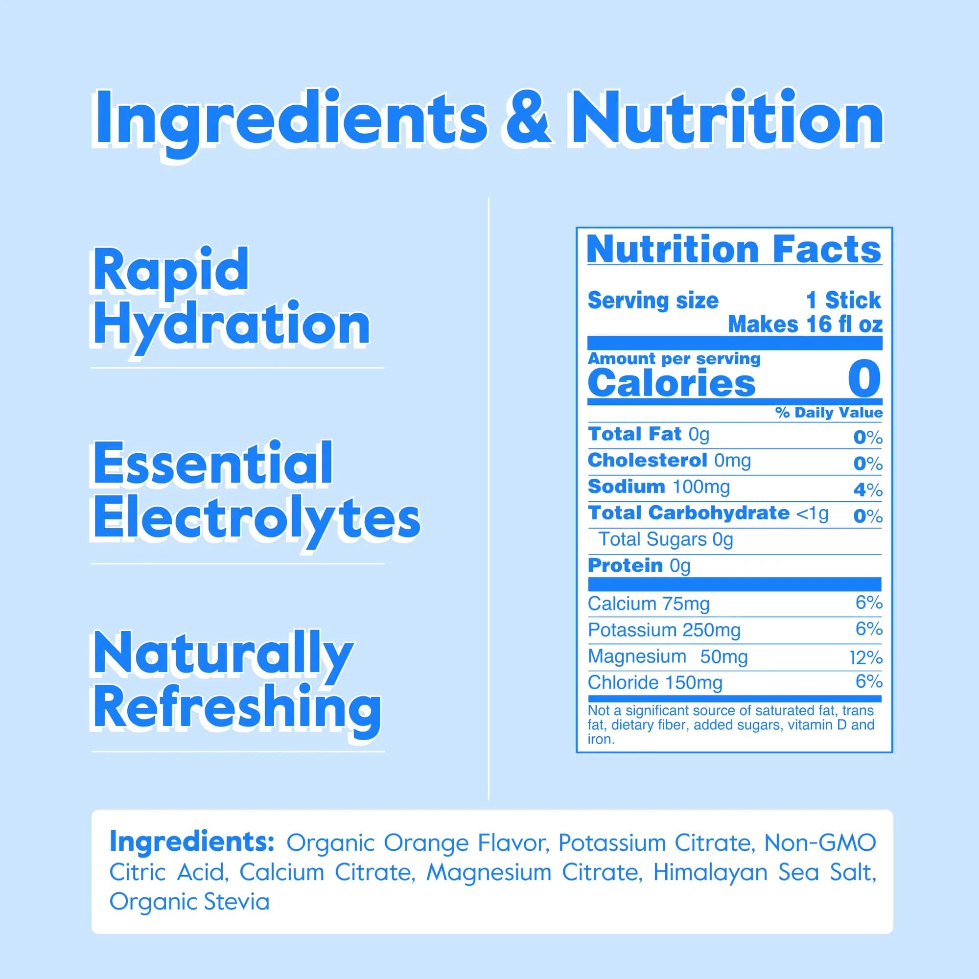 Nectar Hydration Packets Orange 30 Pack | Organic Fruit Liquid Daily IV Electrolytes Powder - view 6