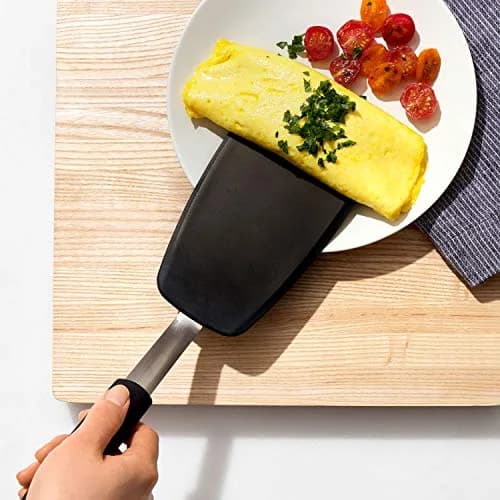 OXO Good Grips Large Silicone Flexible Turner & Omelet Turner | Heat-Resistant, Non-Stick Safe, Stainless Steel Core thumbnail 2