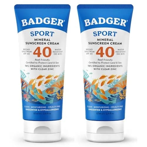 Badger Sport Mineral Sunscreen SPF 40, 5.8 fl oz (163 g) | Reef Safe, 98% Organic, Water Resistant thumbnail 1