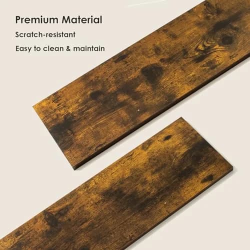 DINZI LVJ Long Wall Shelves 31.5" Rustic Brown | Space-Saving Wall Storage thumbnail 8